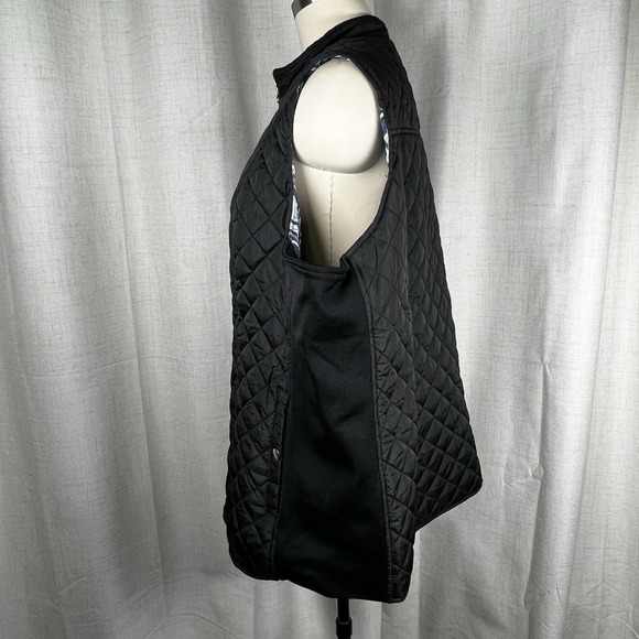 NEW! Kim Rogers Black Quilted Vest Women's XXL 2X Lightweight Puffer Zip Front - Picture 4 of 9